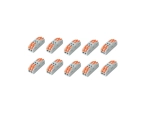 CONECTOR EMENDA RAPIDA LINEAR 0,08 A 4MM 32A 450V 2P - 10 PEÇAS