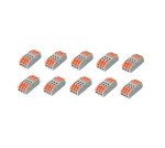CONECTOR EMENDA RAPIDA LINEAR 0,08 A 4MM 32A 450V 3P 10 PEÇAS